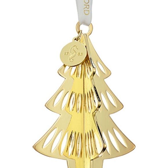 2022 Golden Tree Annual Ornament With Cloth Bag by Waterford - Picture 1 of 11
